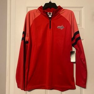 New Washington Capitals Quarter Zip Sweatshirt (Official NHL Apparel) Size M